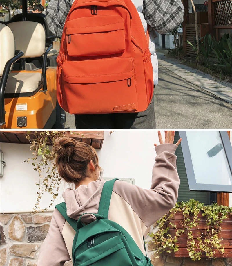 New Teenager Girls Waterproof Nylon Backpacks SchoolBag for Women Multi Pockets Travel Backpack Female School Bag Mochilas