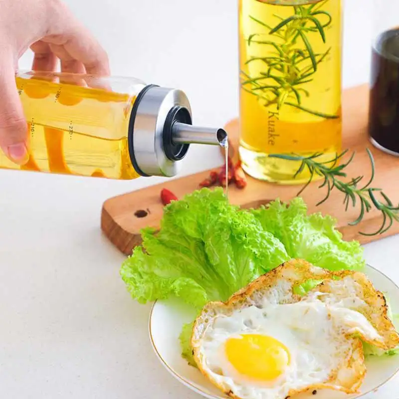 Кухонная прочная бутылка для масла из боросиликатного стекла банка соевого