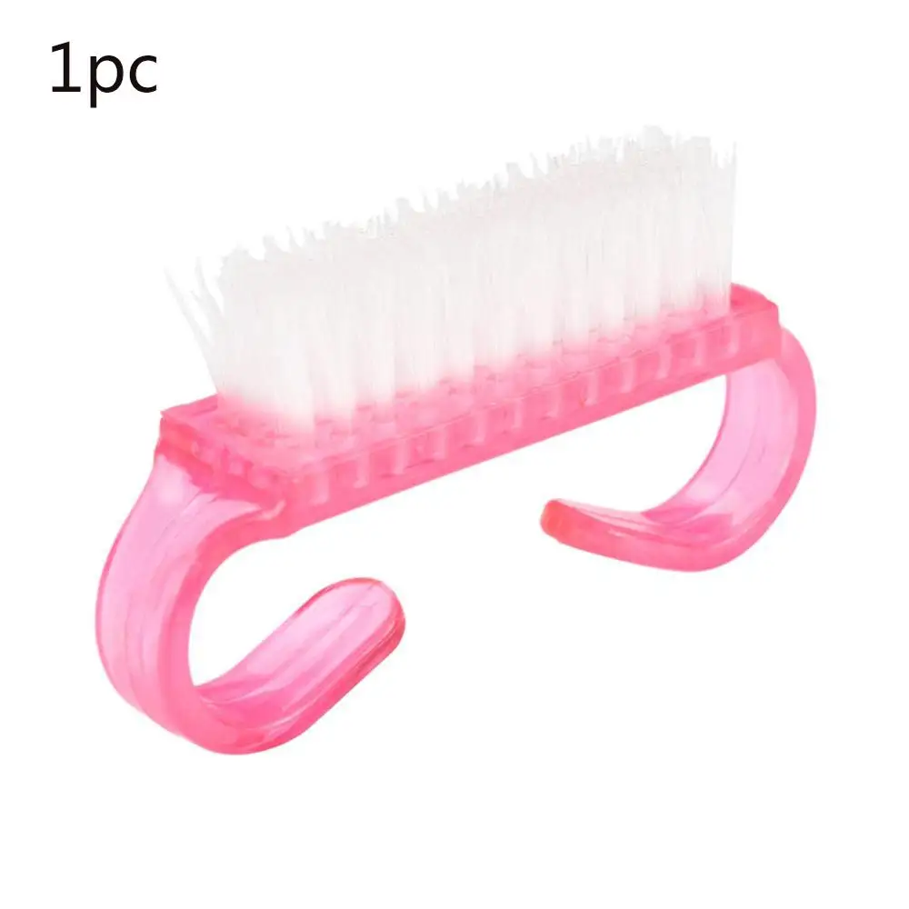 1pc 1/10 шт. щетка для чистки ногтей пилка для ногтей уход для очистки от пыли ручка щеткой инструмент с ногтевым напильником педикюрные щетки Маникюрный Инструмент - Цвет: 1pc