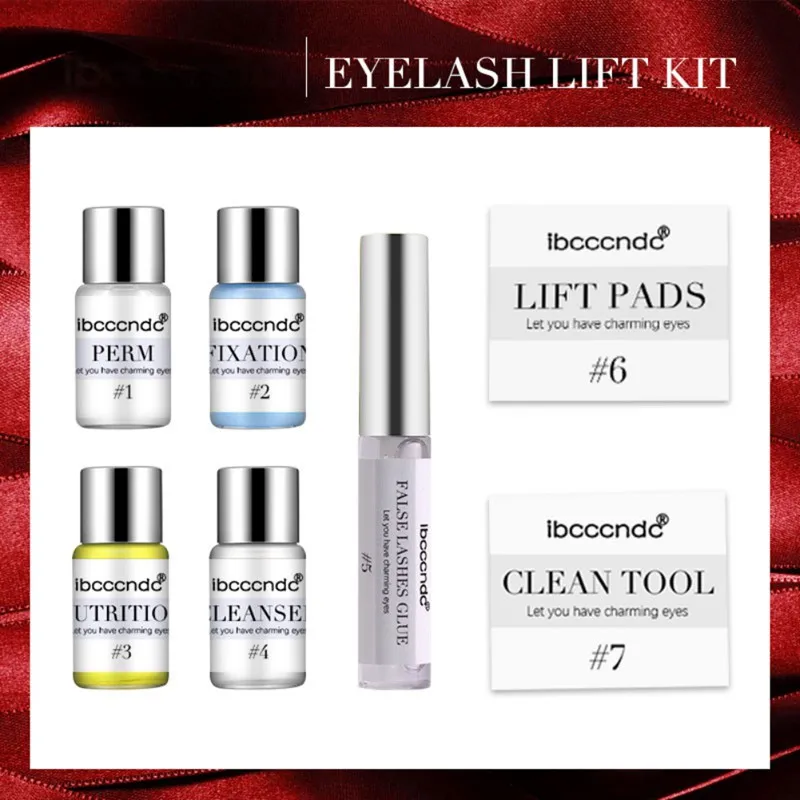 Новый красивый набор для подтяжки ресниц с колодки подъемом и клеем портативный