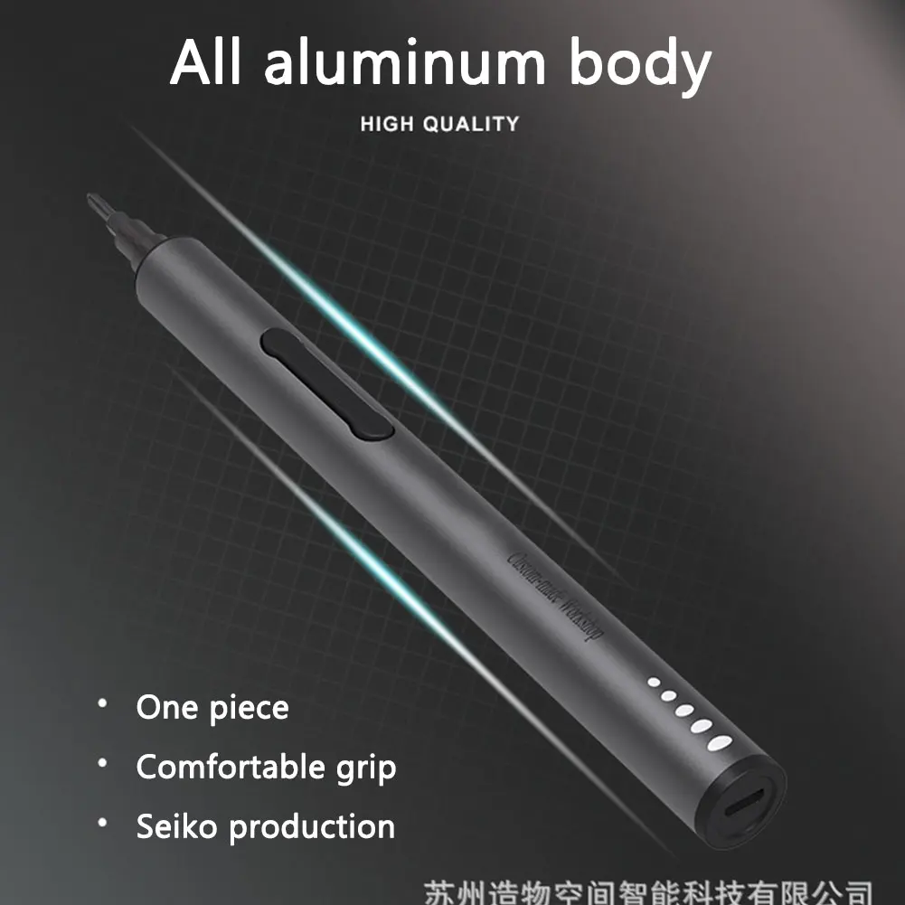 

For Phone Laptop Watch LED Light Handy Handheld Aluminum Alloy Household Electric Screwdriver Kit With Driver Bits Mini Cordless