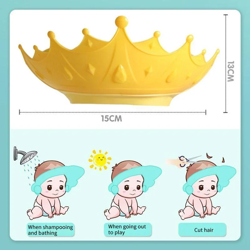 Регулируемая Шапочка для детского душа Crown шапочка мытья волос и защита детей