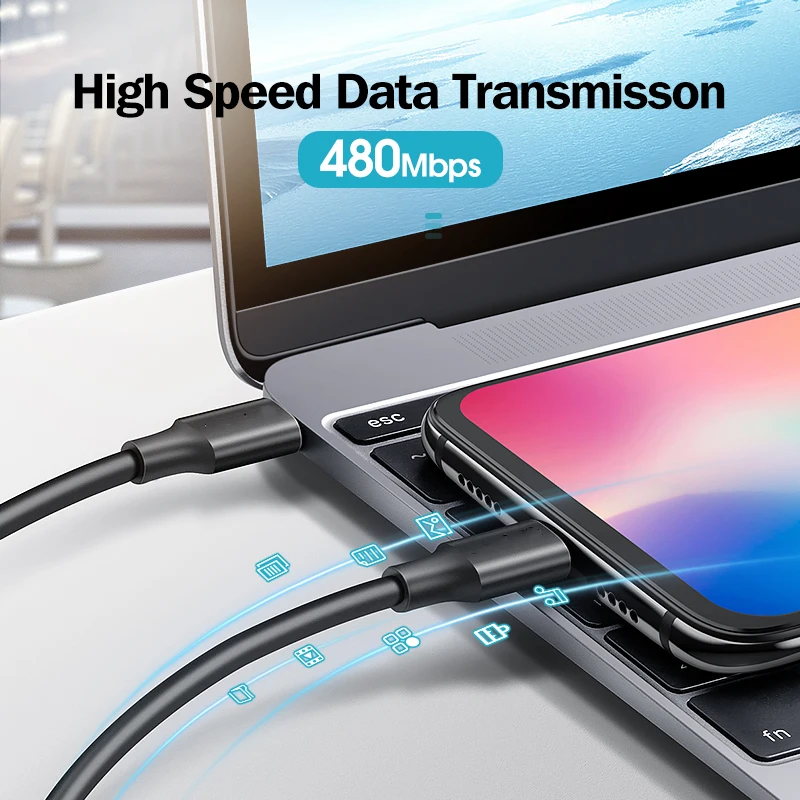 

USB Type C to USB Type C Cable for Samsung Galaxy S10 S9 Plus Support PD 60W QC3.0 3A Quick Charge Cable for Type-C USBC Devices