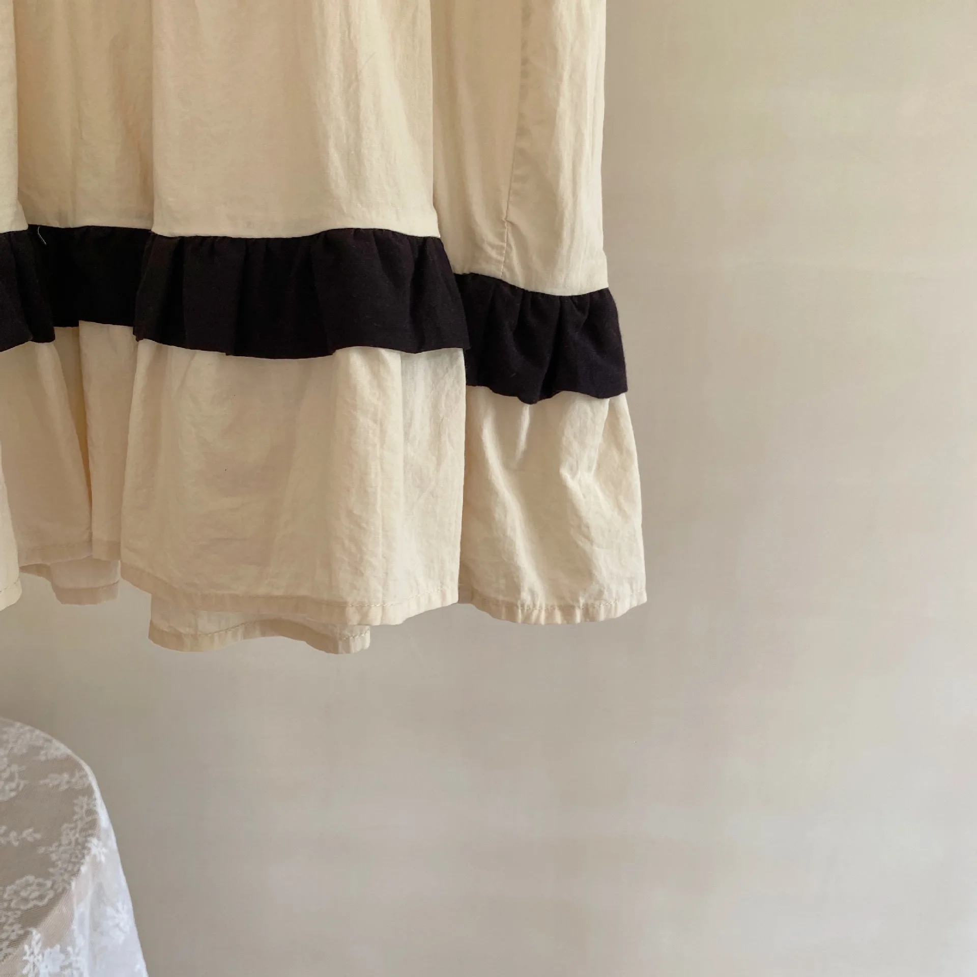 

2021 summer new girls dress patchwork cotton long dress short sleeve dress girls clothes