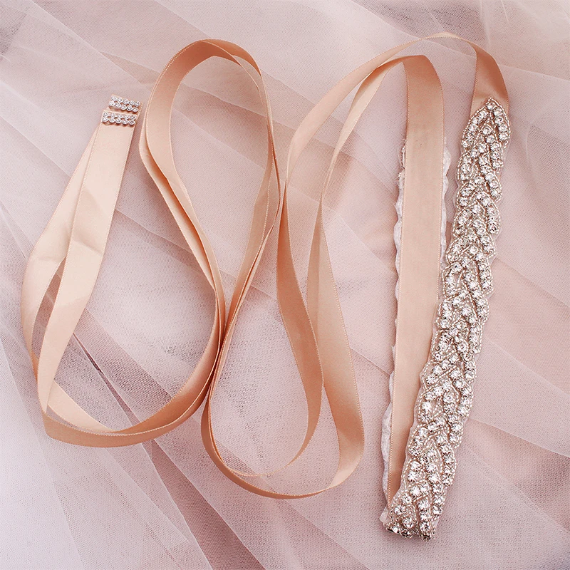 Женский свадебный пояс Miallo серебряный с австрийскими цветами и кристаллами для