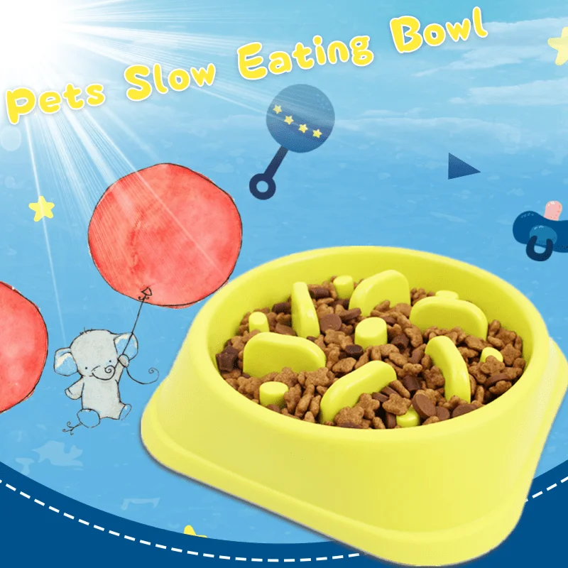 Домашние питомцы собака фидер чаша медленной еды Раздувание остановить Еда