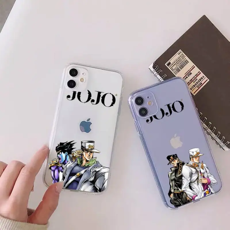 

JoJo Bizarre Adventure Phone Case Clear Transparent for iPhone 11 12 13 mini pro XS MAX 8 7 6 6S Plus X 5S SE XR 2020