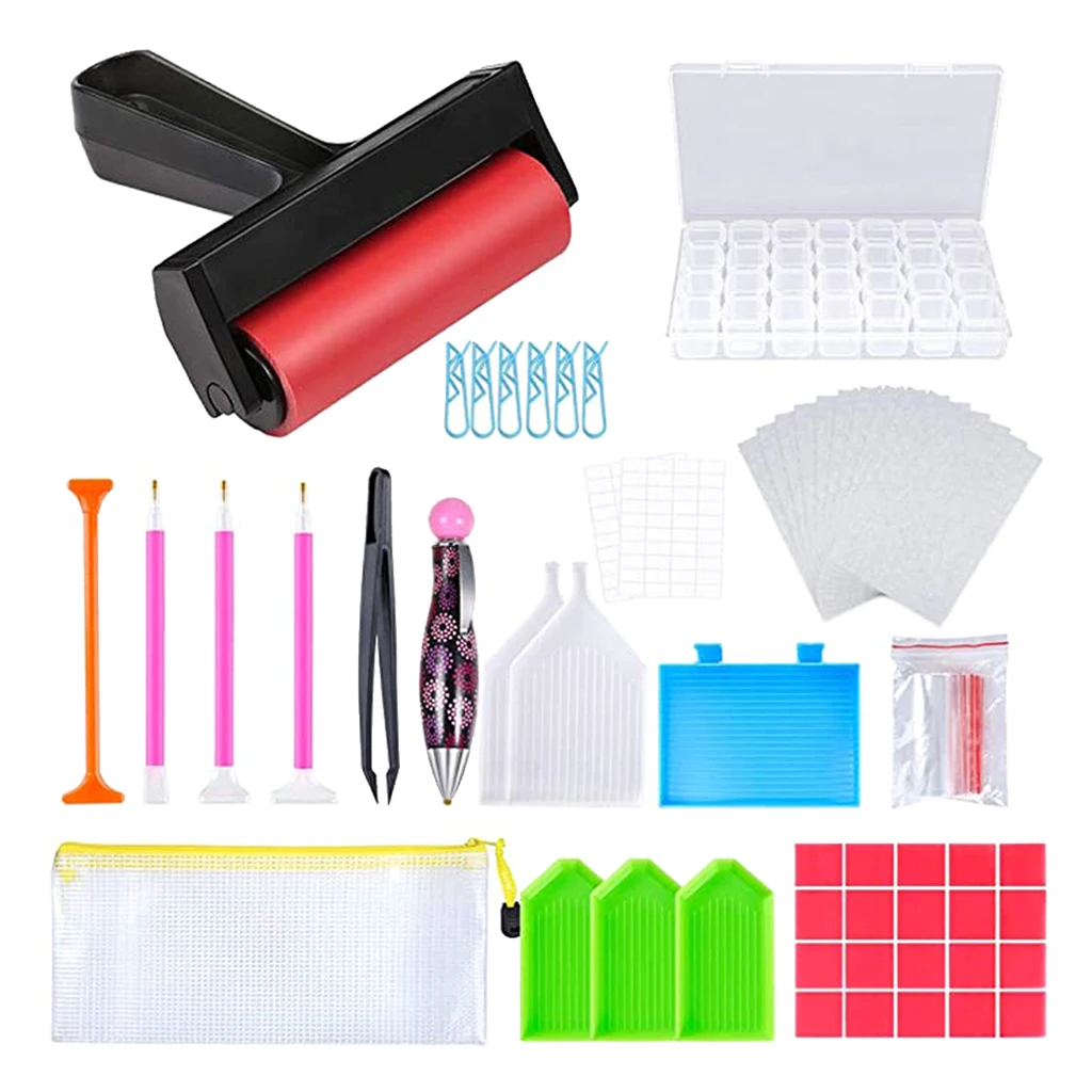 

81 Pieces 5D Diamond Painting Tools and Accs Kits with Diamond Painting Roller