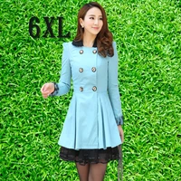 spring jacket plus size women clothing oversize trench coat new fashion lace double breasted windbreaker outerwear tops autumn