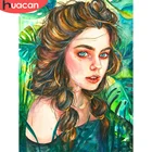 HUACAN раскраска по номеру девушка рисование на холсте Ручная роспись искусство подарок DIY картина по номеру Портретные комплекты, украшение для дома