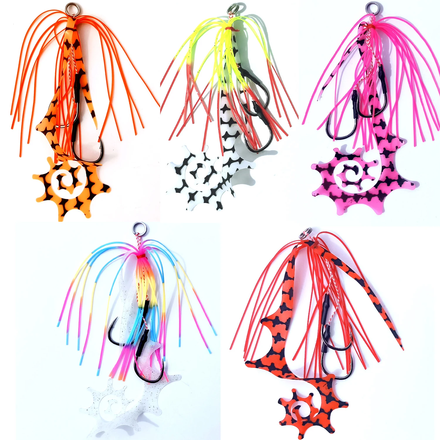 

Силиконовая юбка резиновая приманка-юбка, крючки, станок и морских окуней/Kabura/нижний нагрев джиг помочь крючок Вибрационный крючок рыболов...