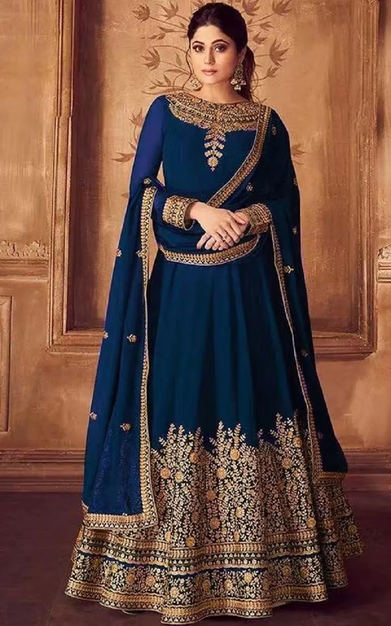 

India style printing women evening dress Muslim ladies gown