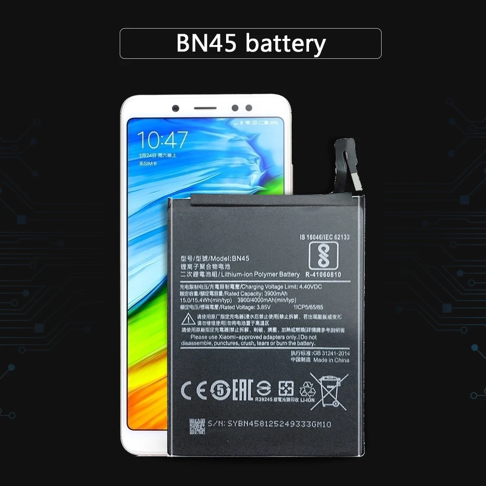 Аккумулятор BN45 4000 мАч для Xiaomi Mi Note2 Redmi Note 5 Note5 | Мобильные телефоны и аксессуары