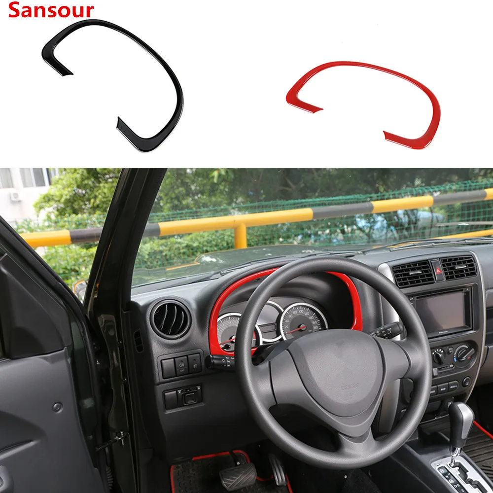 

Sansour ABS Car Interior Instrument Panel Dashboard Decoration Cover Ring Stickers for Suzuki Jimny 2007-2017 Car Accessories