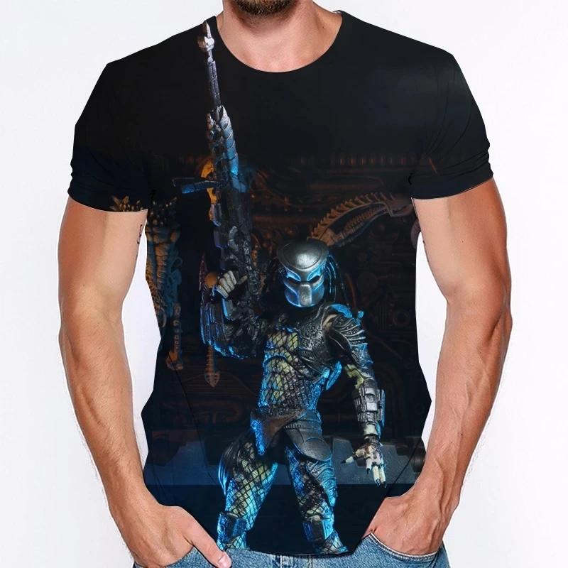 

2021 spring and summer new punk style universe warrior fantasy mech super comfortable 3D short sleeve