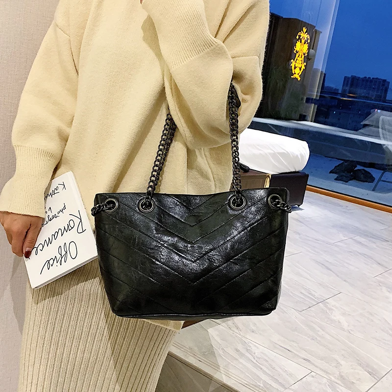 Ретро сумка на плечо женская новинка 2019 цепочке сумка-мессенджер Женская Большая