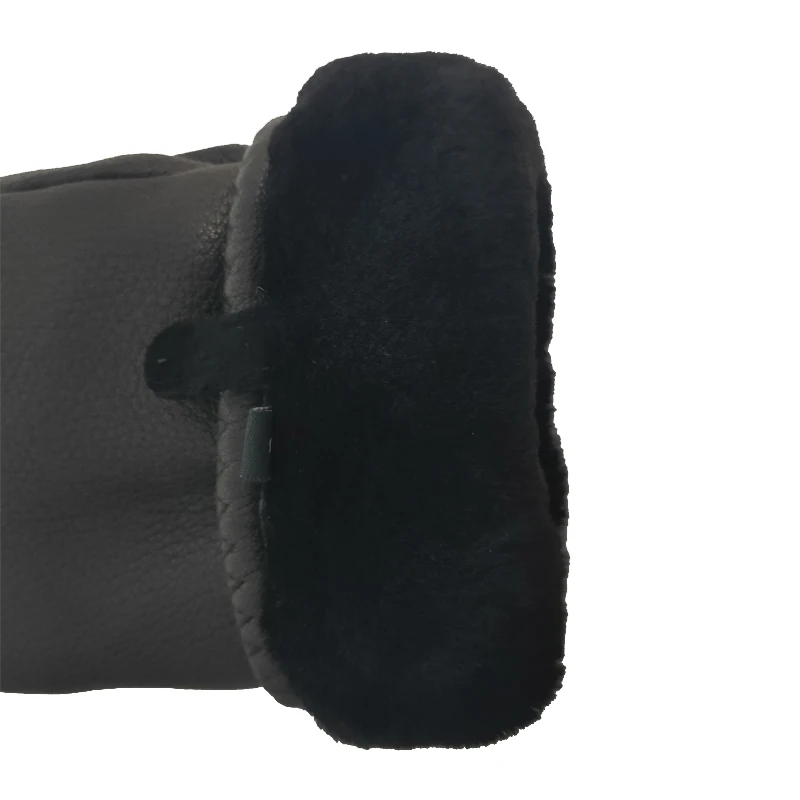 Новинка 2022 мужские перчатки из овчины кожаные зимние уличные теплые двухслойные