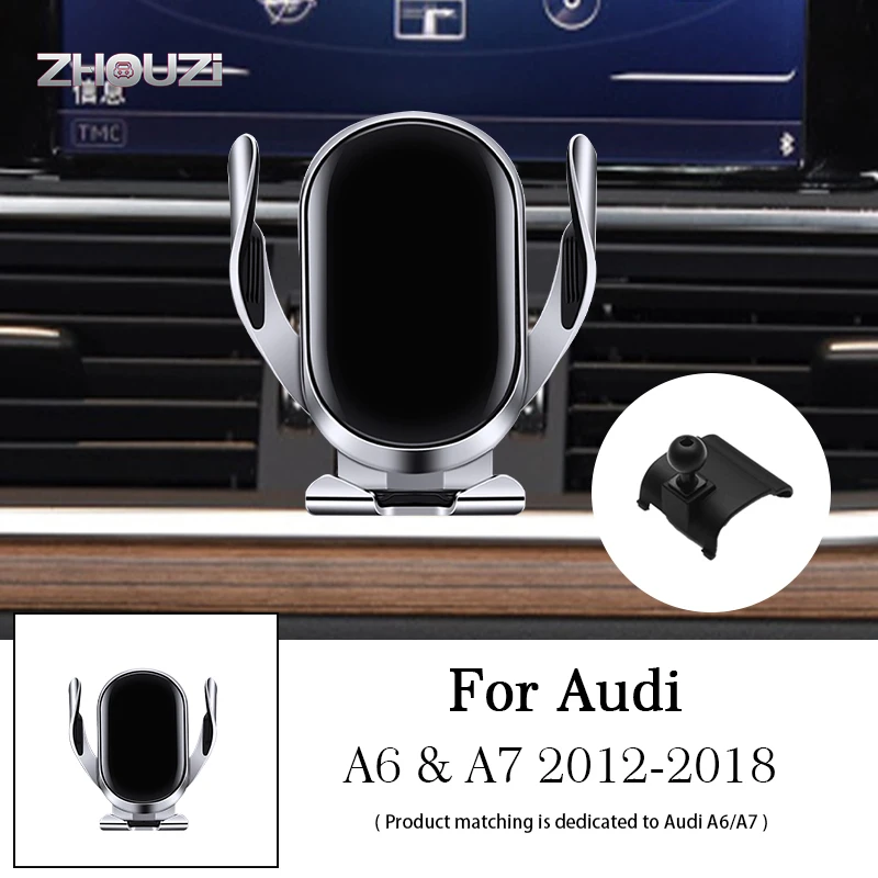 

Car Wireless Charger Car Mobile Phone Holder Air Vent Mounts Gps Stand Bracket For Audi A6 A7 4GH 4GJ 2012-2018 Car Accessories