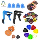 Горячая Распродажа инструмент для настройки гитары Комплект гитарный Капо выбирает держатель Чехол пальца протектор укулеле мандолина банджо Классическая Аксессуары для гитары YJN