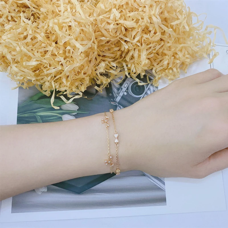 Original Luxury Dubai Wedding Women's Party Bowknot Zircon Bracelet 925 Sterling Silver Woman Jewelry | Украшения и