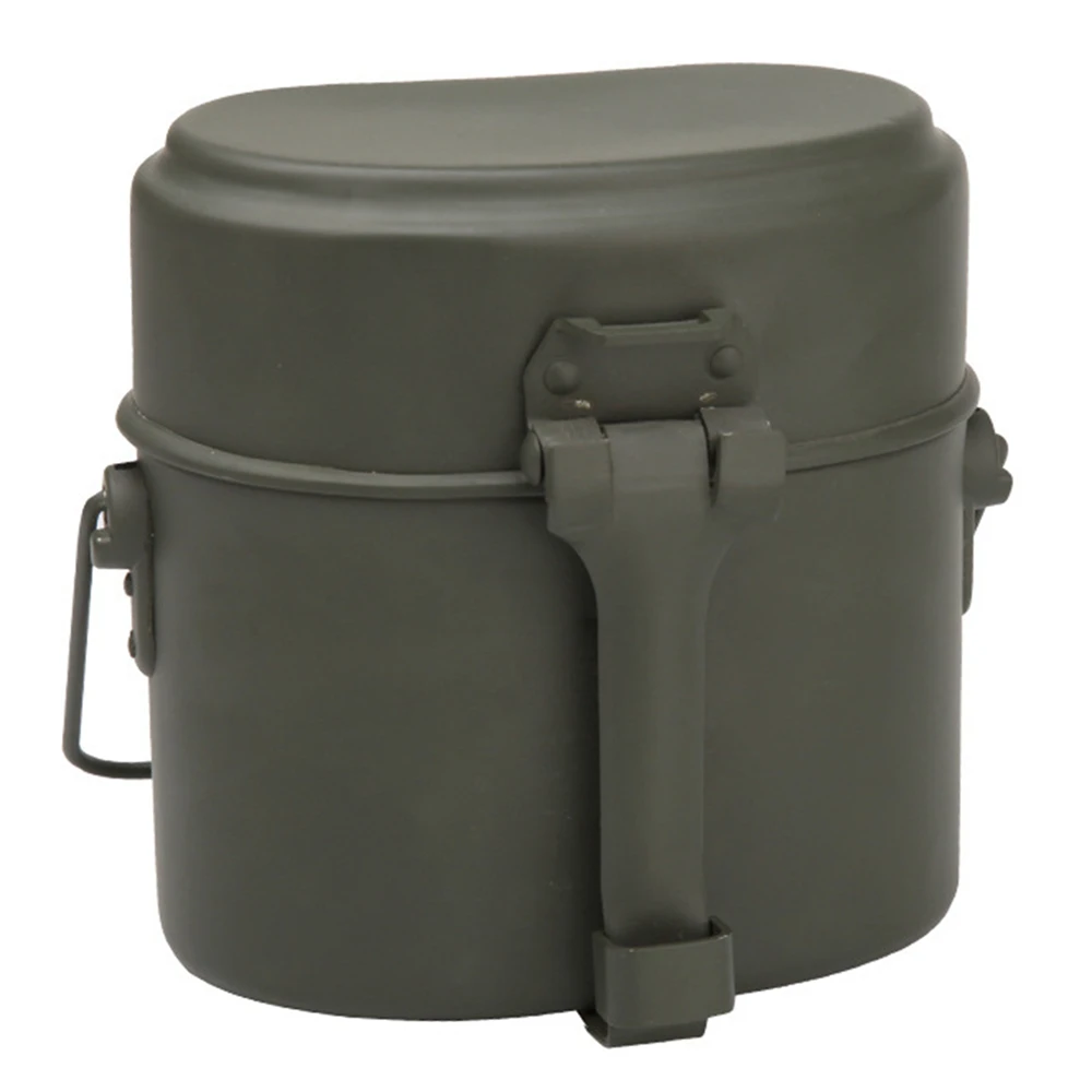 

3 шт. в 1, набор кухонной посуды для кемпинга, немецкий военный зеленый походный набор для выживания бэнто ланч-боксы, горшок/миска, оптовая пр...