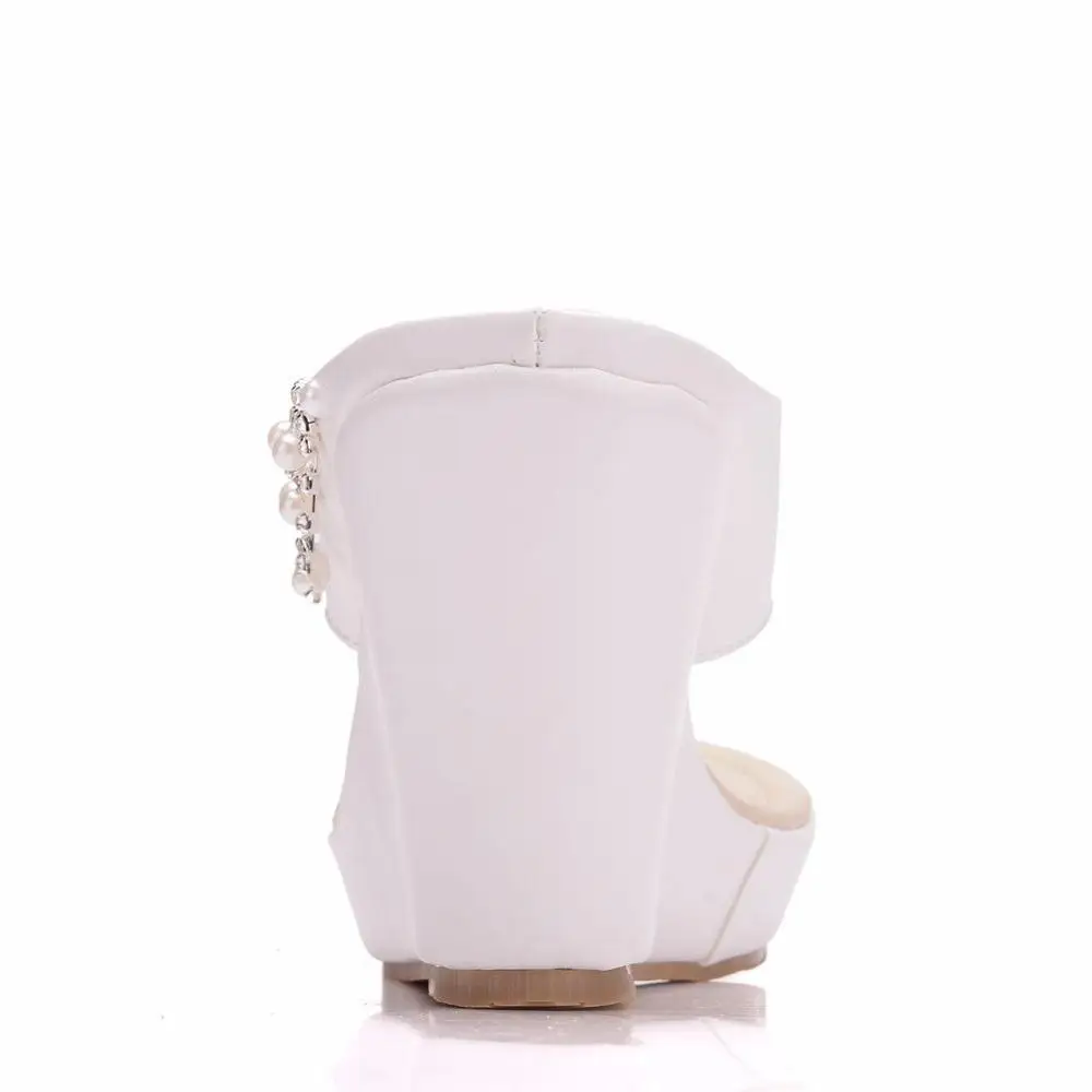 Женские пляжные шлепанцы Queen летние белые сандалии на платформе повседневная