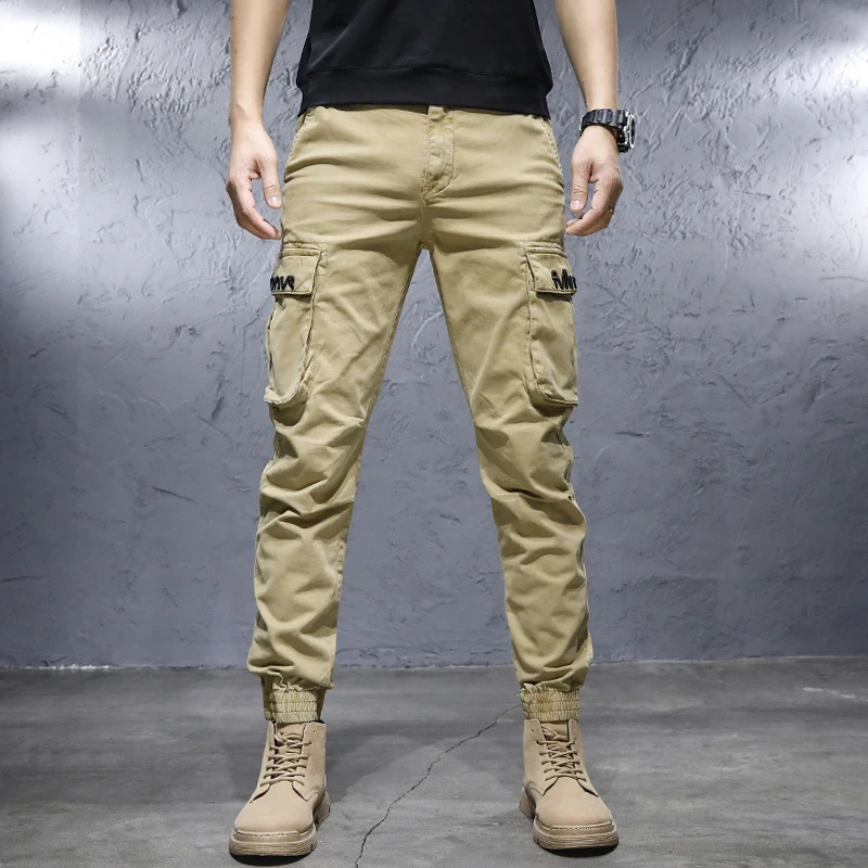 

Newly Fashion Streetwear Casual Cargo Pants Men Big Pocket Designer Leisure Harem Trousers Hip Hop Joggers Men Biker Pants