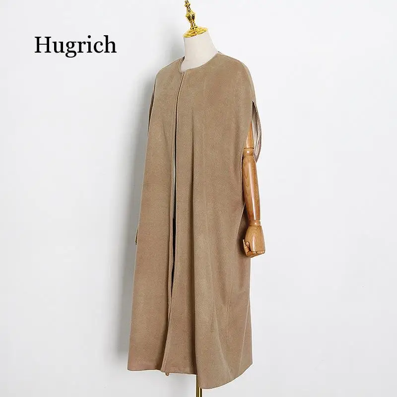 2021 зимняя новая модная футболка в французском ретро-накидка без Рукавов Твид из