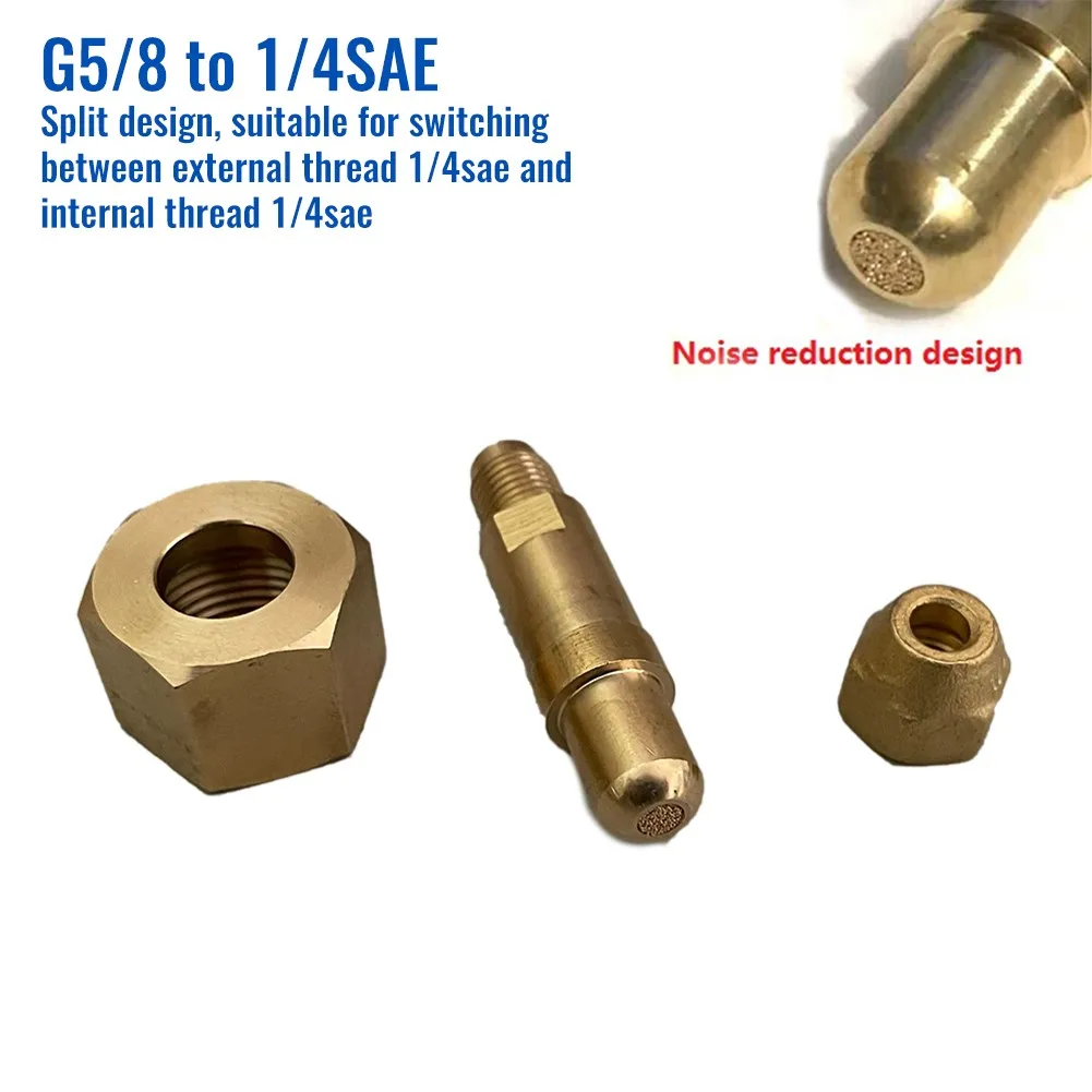 

R134A W21.8 To 1/4 SAE Gas Cylinder Portable Car Air Conditioner Adapter Refrigerant Bottle Adapter Muffler Design Durable