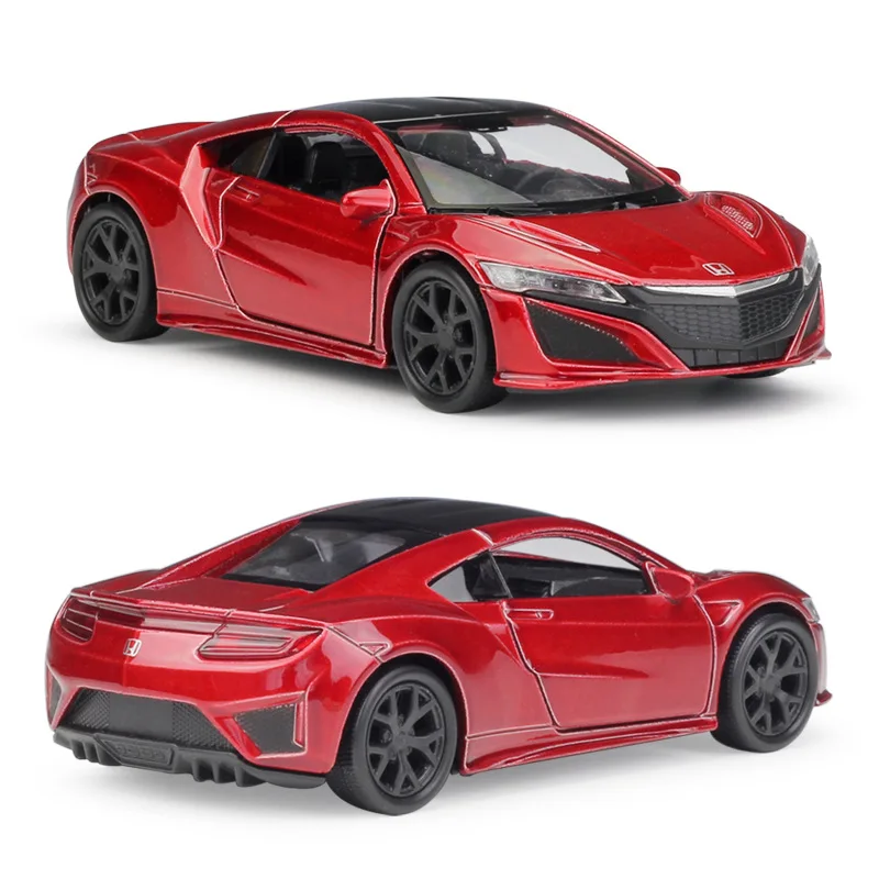 Welly 1:36 оригинальная коробка 2015 NSX красная Тяговая обратная машина литая модель