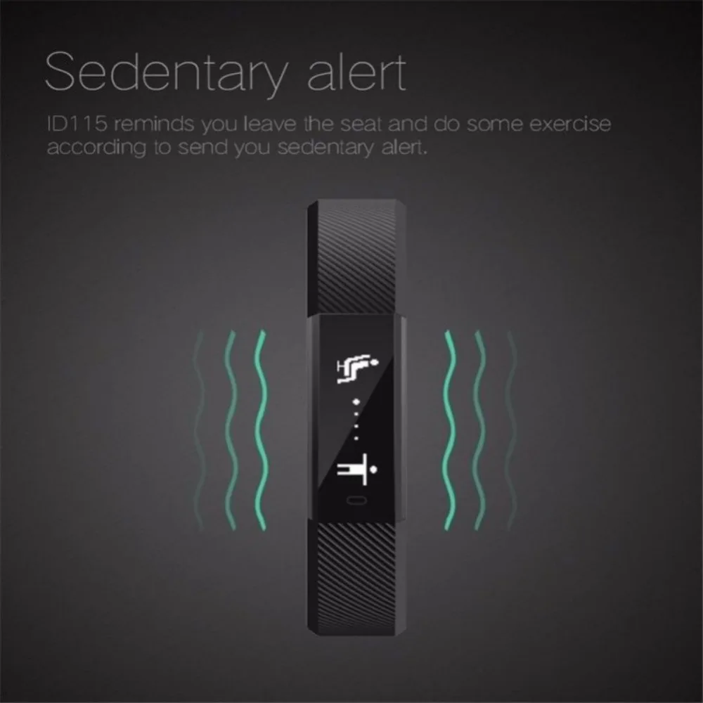 ID115 умный Браслет фитнес-трекер Браслет Шагомер совместимый Smartband водонепроницаемый монитор сна наручные часы Wekker