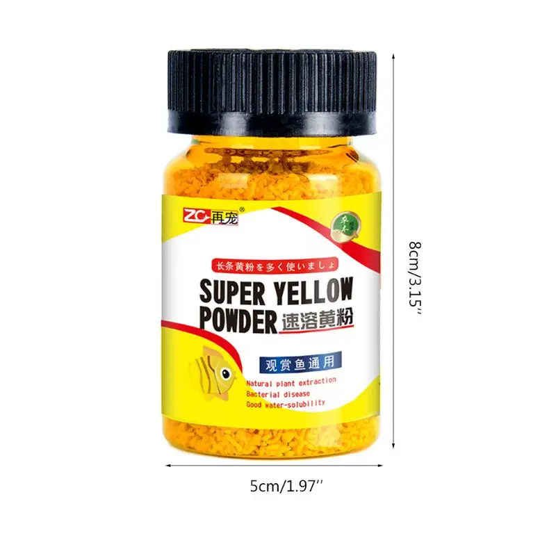 

Aquarium Fish Tank Instant Yellow Powder For Ornamental Fish Prevent Infection Medicine For Injured