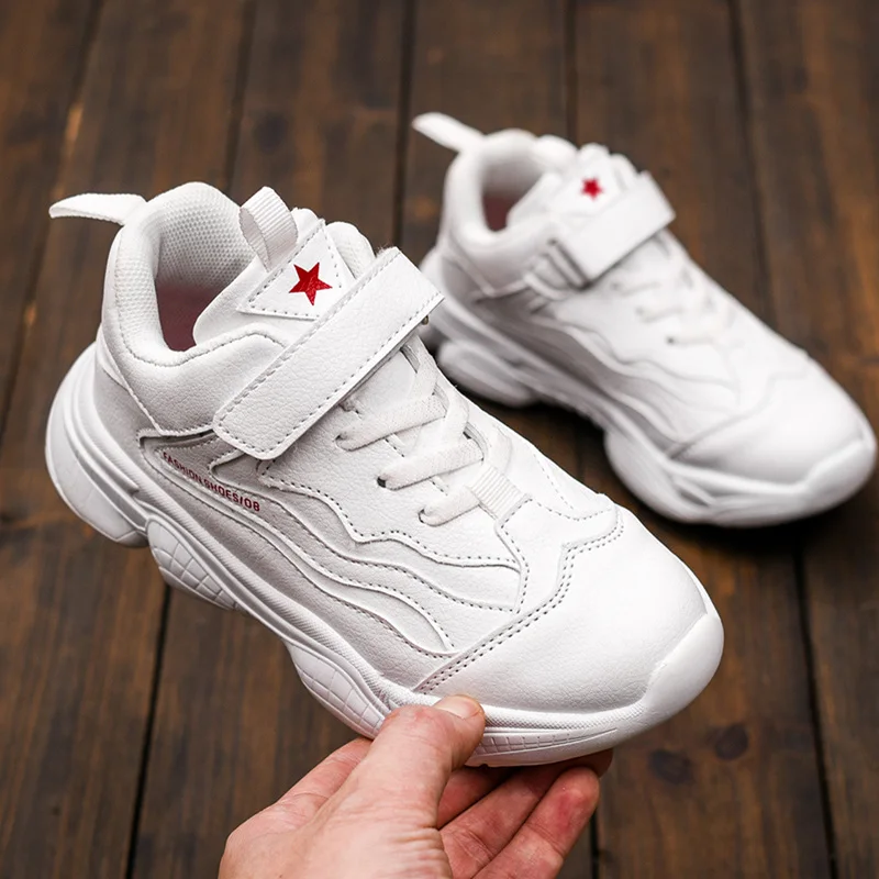 Осенне-зимние модные кроссовки VOSONCA для мальчиков и девочек детские кожаные
