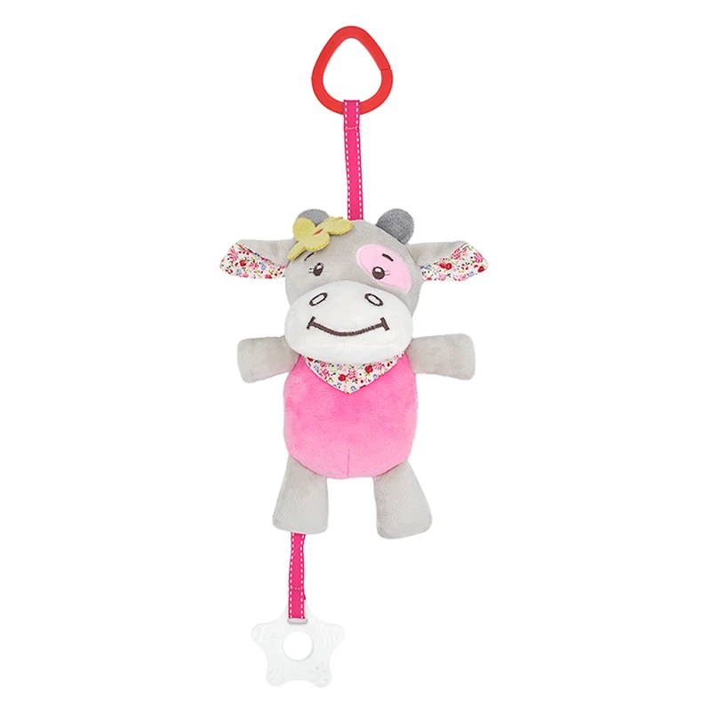 

Baby Rattles Stroller Hanging Soft Toy Mobile Bed Cute Animal Doll Cow Dog Baby Crib Hanging Bell Toys For 0-12 Month