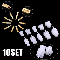 10set 2 8mm automotive electrical wire connector terminals plug motorcycle ebike car l male female cable connector terminal kits