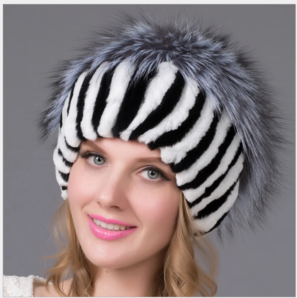 Linhaoshengyue Special Products Fashion Winter Warm Women Raccoon Cap  Hat  Warm Warm  Freeshipping Noble Fashion