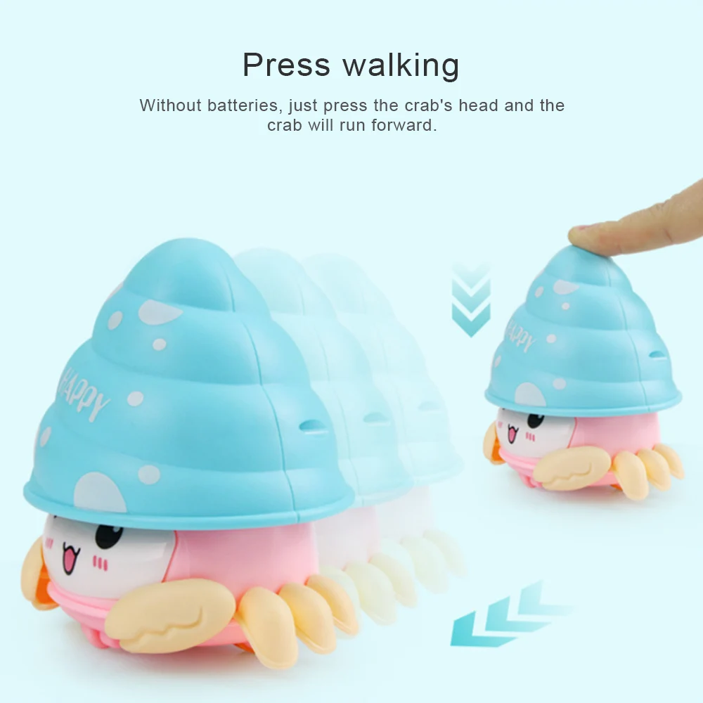 Inertia Crab Toy Pressure Before The Car Small Animals Clockwork Pull Back for Child Gift |