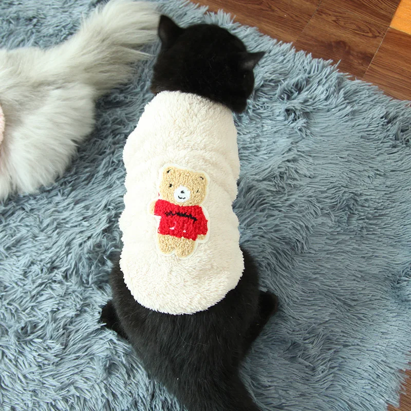 Теплая мягкая флисовая одежда с изображением медведя из мультфильма Одежда для