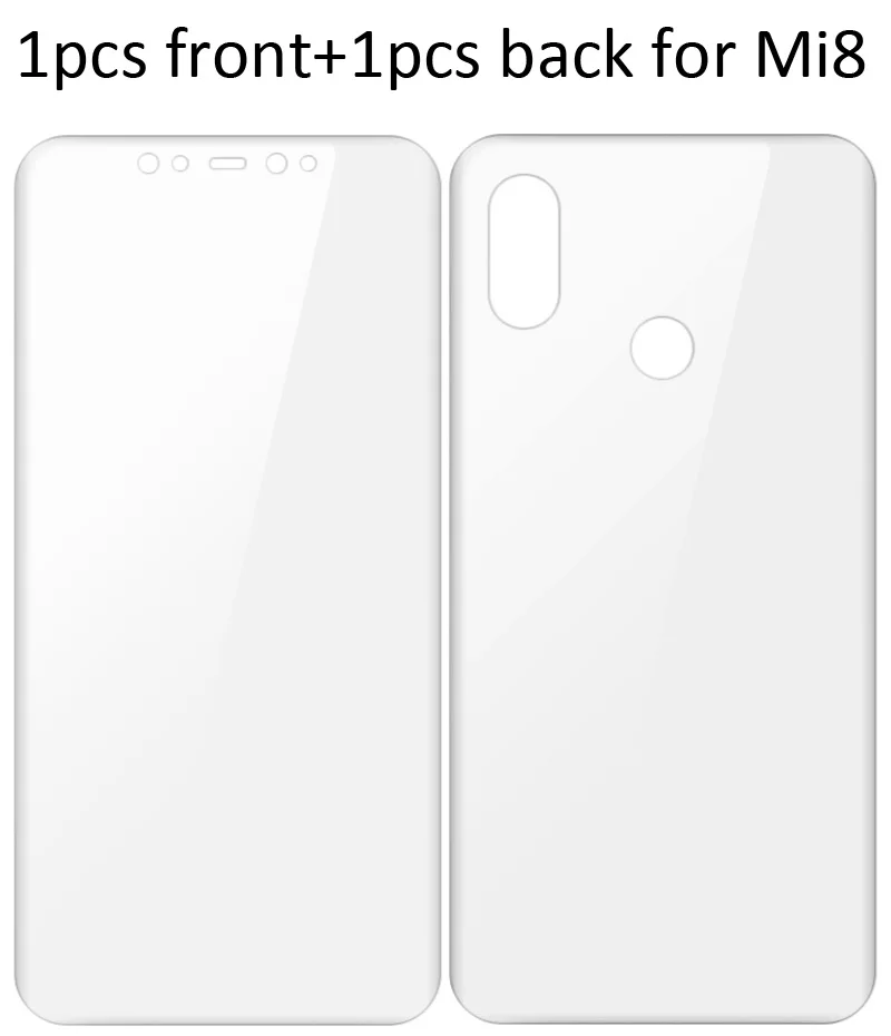 1pcs front 1pcs back Imak Гидрогелевая пленка 3 III для Xiao mi 8 mi 8 Se Lite Pro Explorer задняя Передняя Задняя Защитная Прозрачная Олеофобная пленка - Цвет: 1pcs front 1pcs back