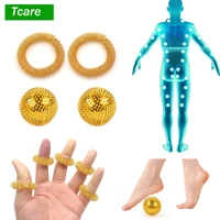 tcare 1set pressure relief magnetic therapy massager hand foot back neck body acupuncture ball needle massage muscle stimulator