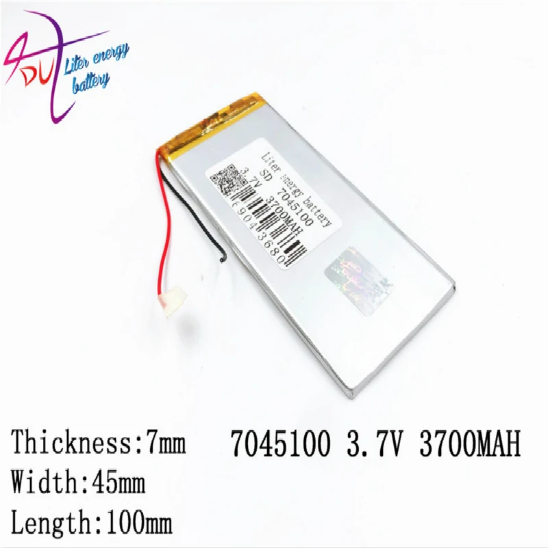

Size 7045100 3.7v 3700mah Lithium Polymer Battery With Board For Pda Tablet Pcs Digital Products