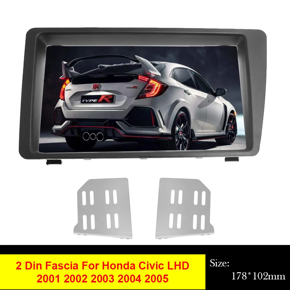 

2Din Автомобильная радиоустановка Fascia ДЛЯ Honda Civic LHD 2001 - 2005 DVD стерео рама панель Plate монтажная панель для приборной панели комплект облицовки