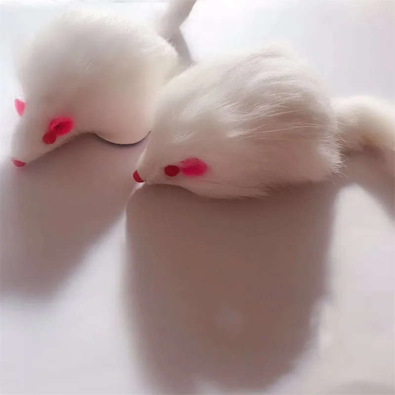 1 шт. 18 см игрушки для кошек, домашних животных, настоящий мех, кот, длинношерстный хвост, перья, мыши, мыши, кролика, кошки, собаки, игрушки