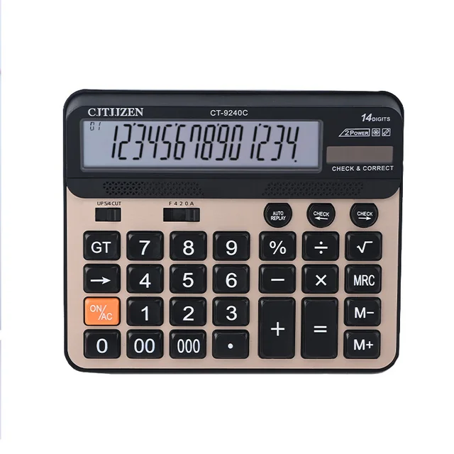 14 Digits Electronic Calculator Large Screen Desktop Calculators Home Office School Calculators Financial Accounting Tools 4