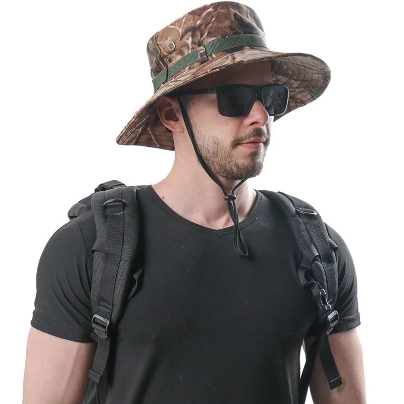 Тактическая Военная охотничья Мужская камуфляжная шляпа из полиэстера с защитой