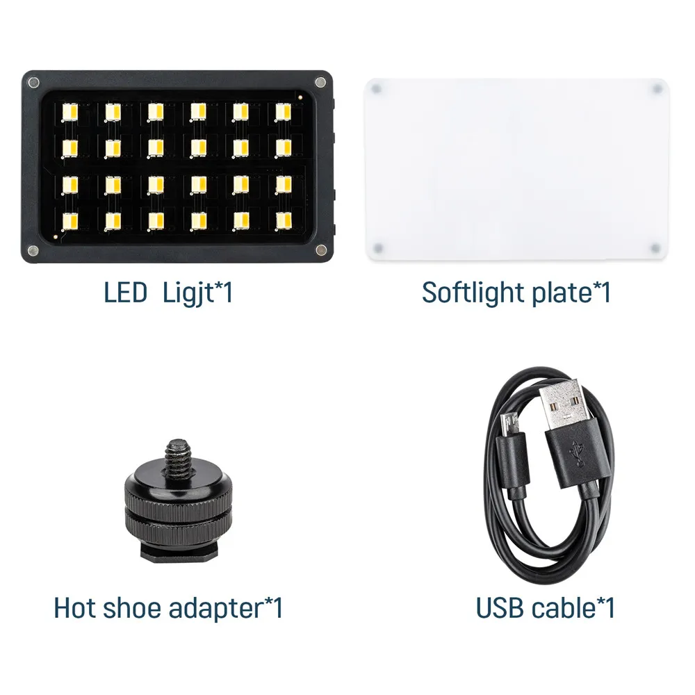 

RB08/RB08P RGB Video Light LED Camera Light Full Color built-in 3100mAh Battery Dimmable 3200K-8500K Bi-Color Panel Light Studio
