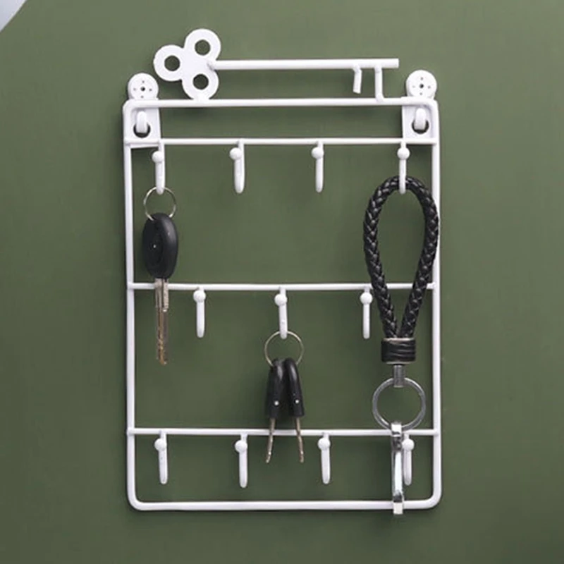 

Creative 3-Layer Iron Key Storage Hook Practical Household Wall Rack Home Decoration Without Nails