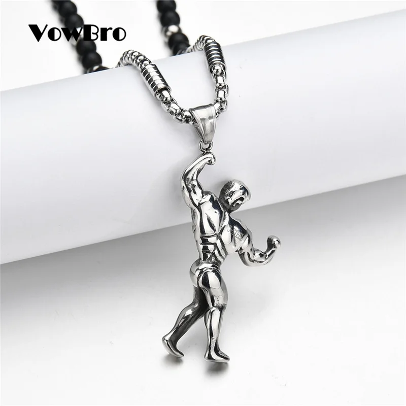 Wowbro серебро цвет титана Нержавеющая сталь мышцы Спорт Тренажерный Зал подвеска