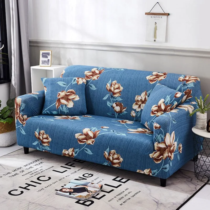 1/2/3/4 Seater Flower Flora Print Elastic Sofa Cover Universal Stretch Covers Living Room All-inclusive Towel F8568 | Дом и сад