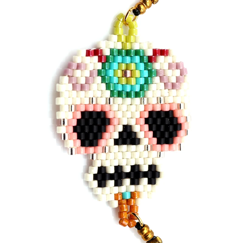 

Fairywoo Skull Brecelet New Bracelets Miyuki Bead Jewelry Accessories For Woman Accessories Drawstring Bracelet Friendship Gifts